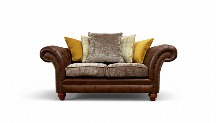 Zweesëtzeger Sofa Klassesch Chesterfield Canapéen Polster Zweesëtzer Sëtz