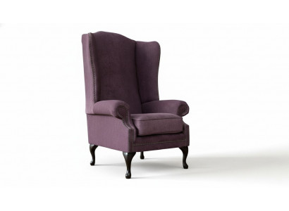 Chesterfield Fauteuil Stoff Lounge Club Purple Luxus Ohrsessel