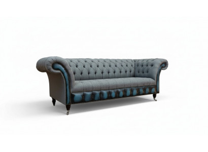 Chesterfield Miwwel Designer Couchen Polster Canapéen Garnitur Dräisëtzer Gro