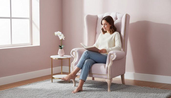 Ouerensessel Sessel Tëlee Einsitzer Canapé Canapé Polster Stoff Relax Nei