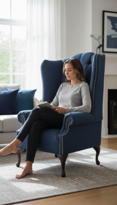 Chesterfield Ouerfauteuil Relax-Fauteuil Stull Polster Stoff Textil 1 Sëtz