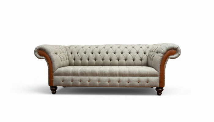 Chesterfield Sofa Polster Design Luxus Canapé Klassesch Sofa 3 Sëtzer