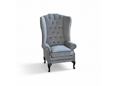 Chesterfield Oueresessel 1 Sëtz Sessel Textil Polster Canapé Couch Nei