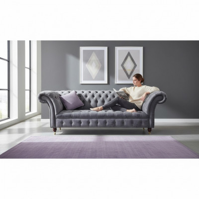 Sofa 3 Sëtz Chesterfield Sëtz Textil Stoff Couchen Sofa Polster Nei