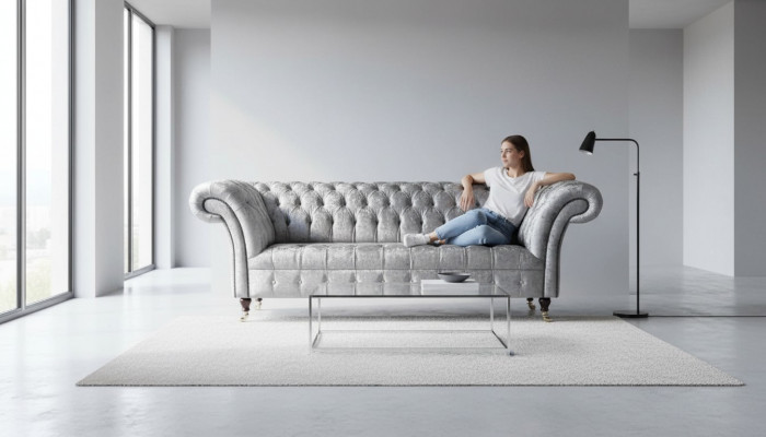 Design Chesterfield Sofa 3 Sëtzer Couch Polster Sofas Wunnzëmmer Grouss XXL
