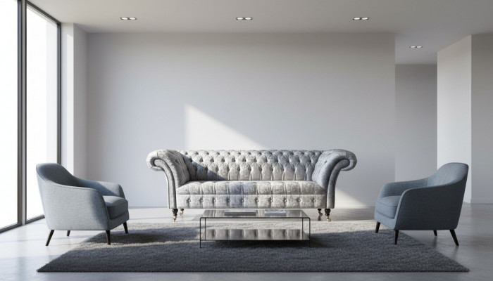 Design Chesterfield Sofa 3 Sëtzer Couch Polster Sofas Wunnzëmmer Grouss XXL