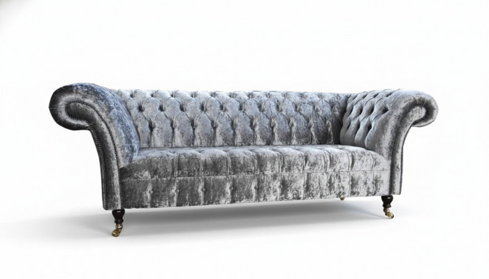 Design Chesterfield Sofa 3 Sëtzer Couch Polster Sofas Wunnzëmmer Grouss XXL