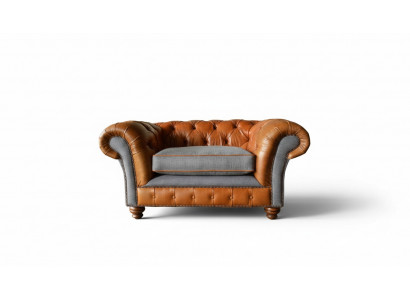 Chesterfield Fauteuil Design Polstersofa Canapé Sofas 1 Sëtzer Textil Neit