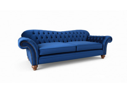 Dreiser Sofa 3 Sëtzer Sofas Blo Stoff Wunnzëmmer Luxus Sëtz xxl grouss