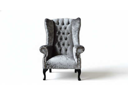 Ohrensessel Chesterfield Fotell Canapé 1 Sëtz Gro Stoff Textil Nei
