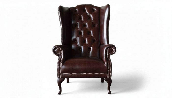 Sëtzgrupp 1 Sëtz Braun Wunnzëmmer Lieder Design Chesterfield Ouresessel