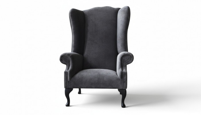 Ohrensessel Fauteuil Design Polster Sofa Couch Chesterfield Textil Miwwel