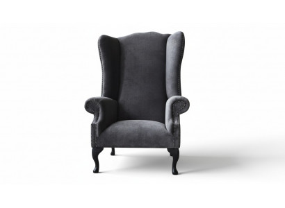 Ohrensessel Fauteuil Design Polster Sofa Couch Chesterfield Textil Miwwel