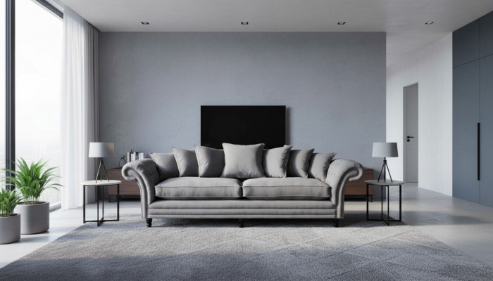 Chesterfield Couch Polster Sofas Klassesch Sofa 4 Sëtzer Couchen Gro