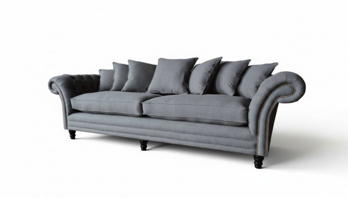 Chesterfield Couch Polster Sofas Klassesch Sofa 4 Sëtzer Couchen Gro