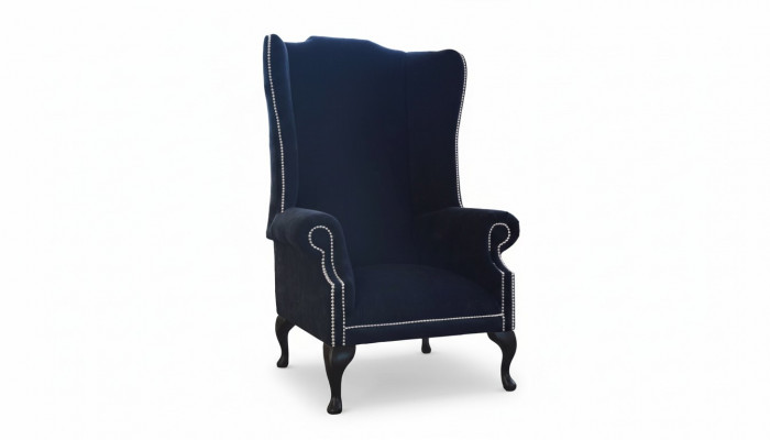 Chesterfield Oearsessel Design Luxus Stoffsofaen Textil 1 Sëtzpolster