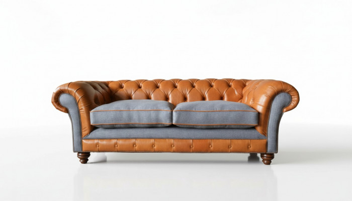 Canapé Luxus Lieder Chesterfield Couch Canapéen Polster 3 Sëtzer Design Neit