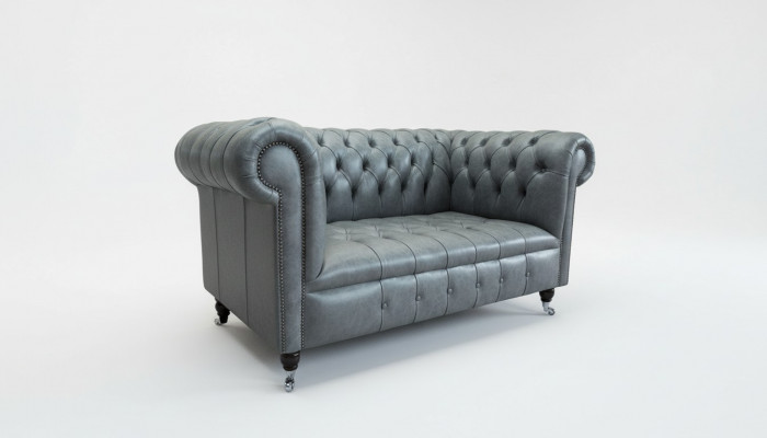 Chesterfield Sofa Couch Polstersofas Klassesch 2-Sëtzer Sëtz Lieder.
