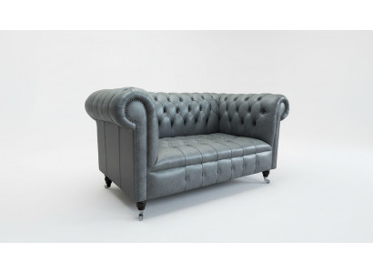 Chesterfield Sofa Couch Polstersofas Klassesch 2-Sëtzer Sëtz Lieder.