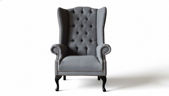 Ohrensessel Chesterfield Sofa Canapé Plüsch 1 Plazere Grom Sëtz Textil