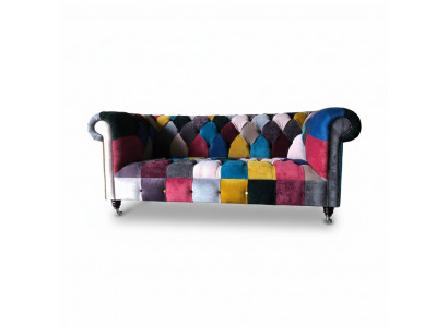 Chesterfield Sofa 3-Sëtz Couch Polstersofas Couchen Luxus Stoffer Design