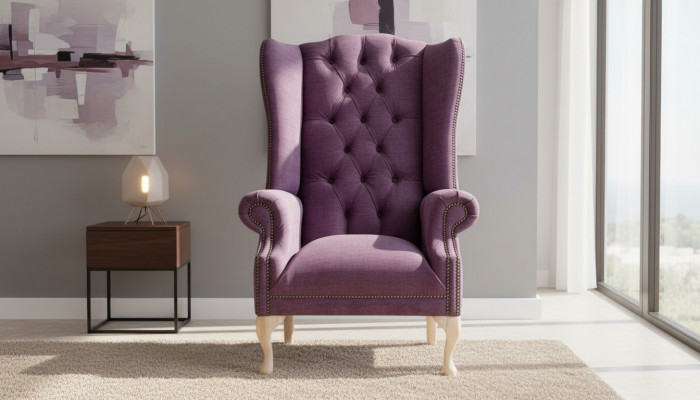 Ouerséchel Designer Stoff 1 Sëtzer Canapéë Këssen Chesterfield Sëtz