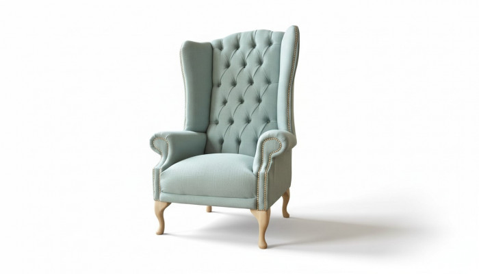 Ohrsessel Sesseldesign Polster wäiss Couch Chesterfield Textil Nei