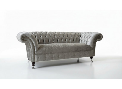 Chesterfield Design Sofa Canapé 2 Sëtzer Polsterig Gro Sofas Canapéen Nei