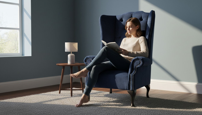 Chesterfield Design Fauteuil Polster Luxus Blo Stoff Couches Ouerfauteuil
