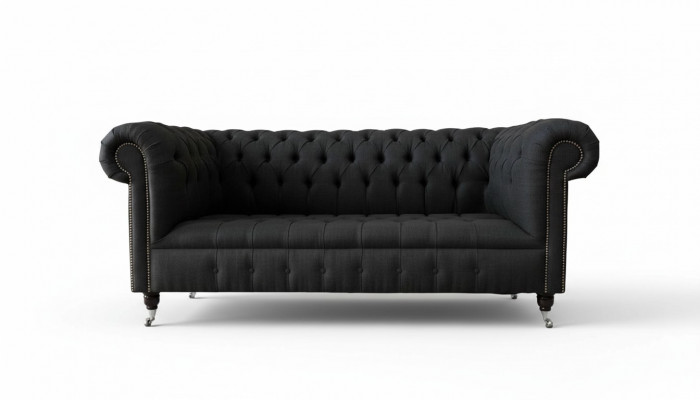 Sofa 3 Sëtzer Couchen Art déco Drësëtzer Neit Textil Luxus Couch Polster