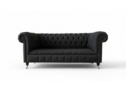 Sofa 3 Sëtzer Couchen Art déco Drësëtzer Neit Textil Luxus Couch Polster