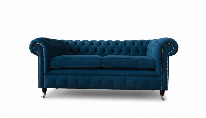 Canapé 3 Platzen Couch Chesterfield Polster Sëtz Stoff Textil Design Neit