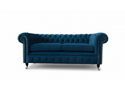 Canapé 3 Platzen Couch Chesterfield Polster Sëtz Stoff Textil Design Neit