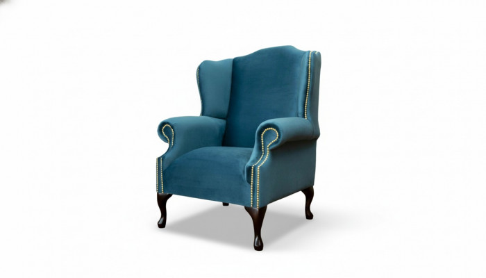 Ohrensessel Einsëtzer Chesterfield Couch Blo Sofa Polster Miwwel Neit