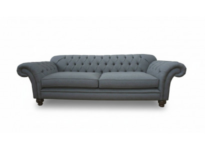 Sofa Luxus Textil Chesterfield Canapéen Sofas gepolstert 3 Sëtzer Gro Design