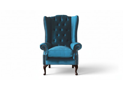Groussegréng Ouersessel Sëtz Design Polster Chesterfield Textil Wunnzëmmer