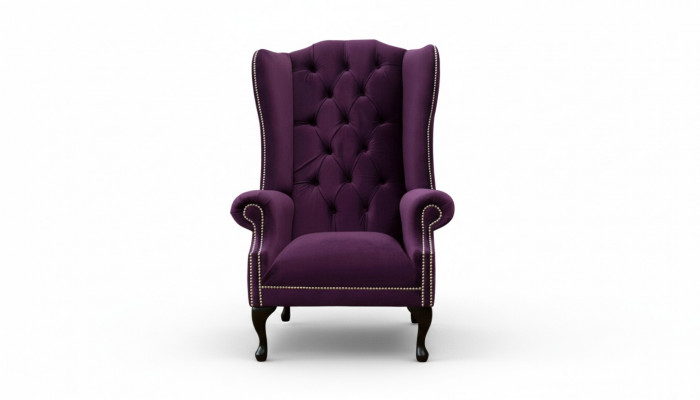 Ohrensessel Fauteuil Design Polstersofa Canapé Couch Chesterfield Textil Nei