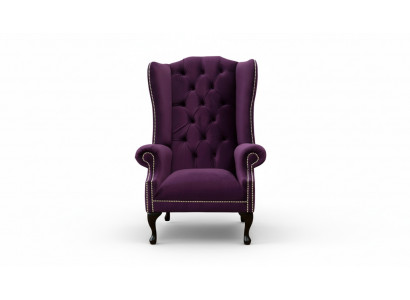 Ohrensessel Fauteuil Design Polstersofa Canapé Couch Chesterfield Textil Nei
