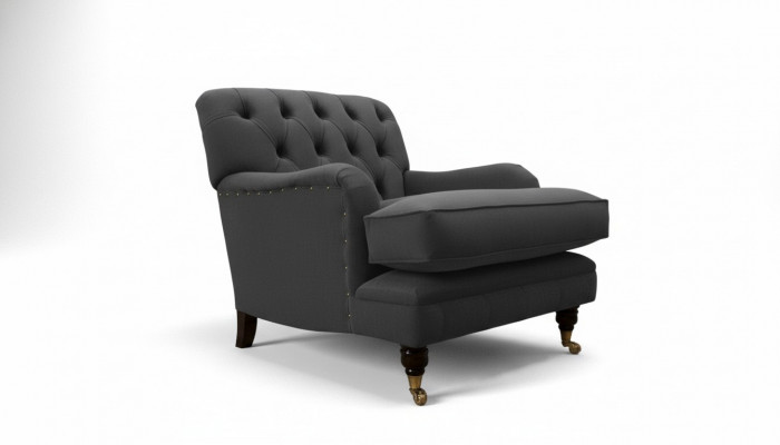 Chesterfield Fauteuil Canapé Polster 1 Sëtz Design Canapéen Textil Nei