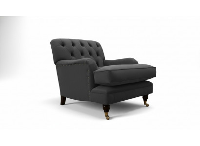 Chesterfield Fauteuil Canapé Polster 1 Sëtz Design Canapéen Textil Nei