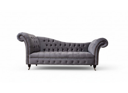 Chesterfield 3 Sëtzer Design Couch Sofa Polster Sëtz Stoff Luxus Canapéen
