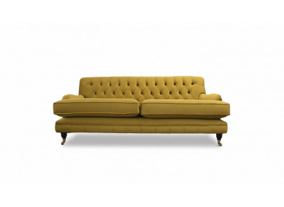 Sofa 3 Sëtzer Giel Polstersofa Wunnzëmmer Elegantes Design Klassesch.