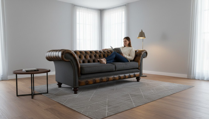 Dreiplätzer Luxus 3 Sëtz Couch Polster Klassesch Sëtz Stuff Möbel