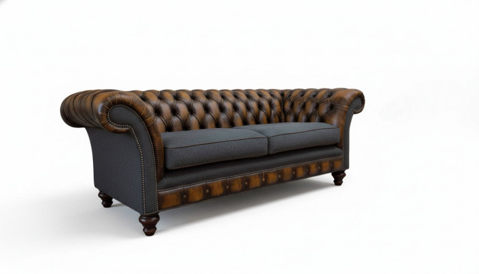Dreiplätzer Luxus 3 Sëtz Couch Polster Klassesch Sëtz Stuff Möbel