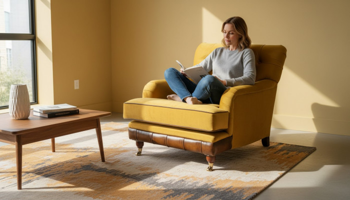 Sesselen 1 Sëtz Sofas Stoff Wunnzëmmer Textil Luxus Miwwelen Einsëtzer Chesterfield