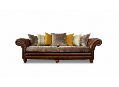 Sofa Couch 3-Sëtzer Design Couch Polster Textil Klassesch Dräisëtzer Nei