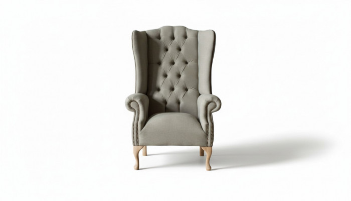 Groussen Ouerfauteuil Fauteuil Design Polster Chesterfield Textil Wunnzëmmer