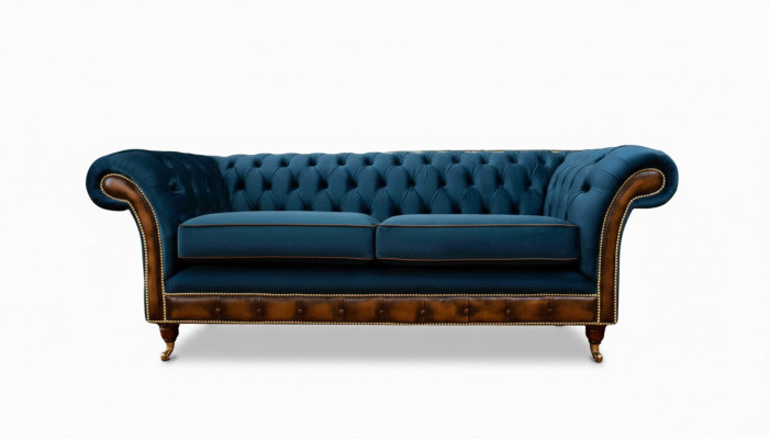 Design dräisëtzeger Canapé Polstersofa Chesterfield Zëmmer Miwwel Sëtzt