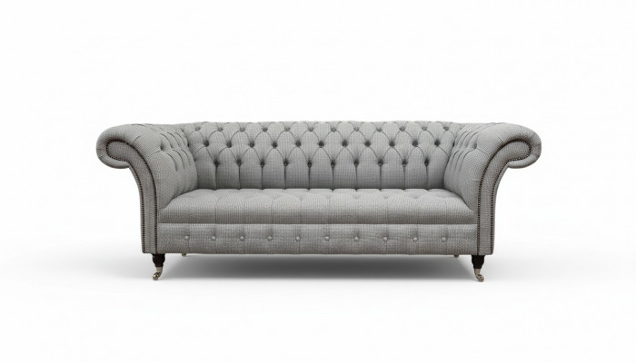 Chesterfield 3 Sëtzer Sofa Gro Design Couchen Polster Sofae Couchen