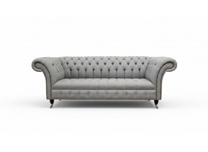 Chesterfield 3 Sëtzer Sofa Gro Design Couchen Polster Sofae Couchen